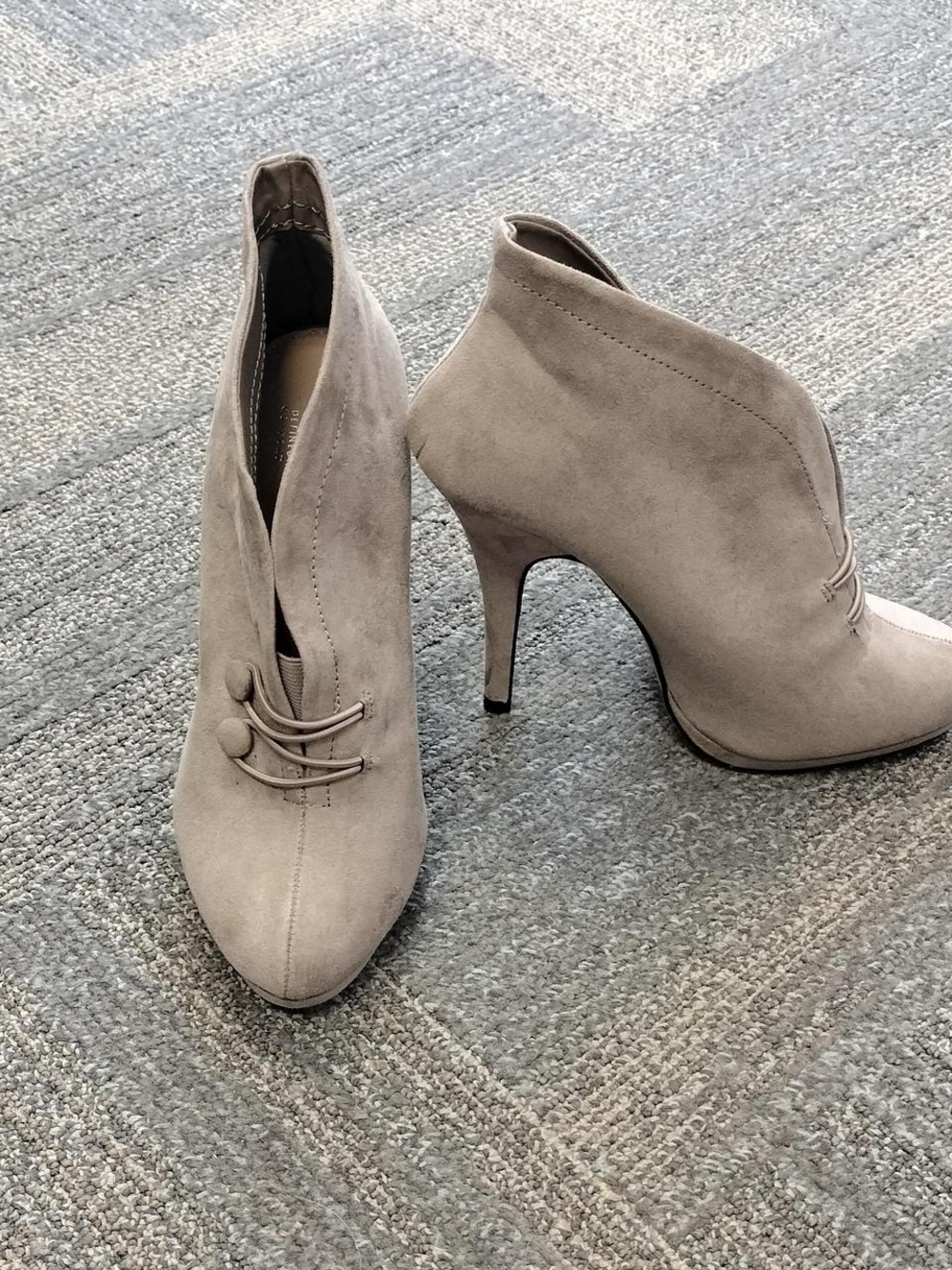 Apt. 9 Taupe Suede High-Heel Ankle Boots